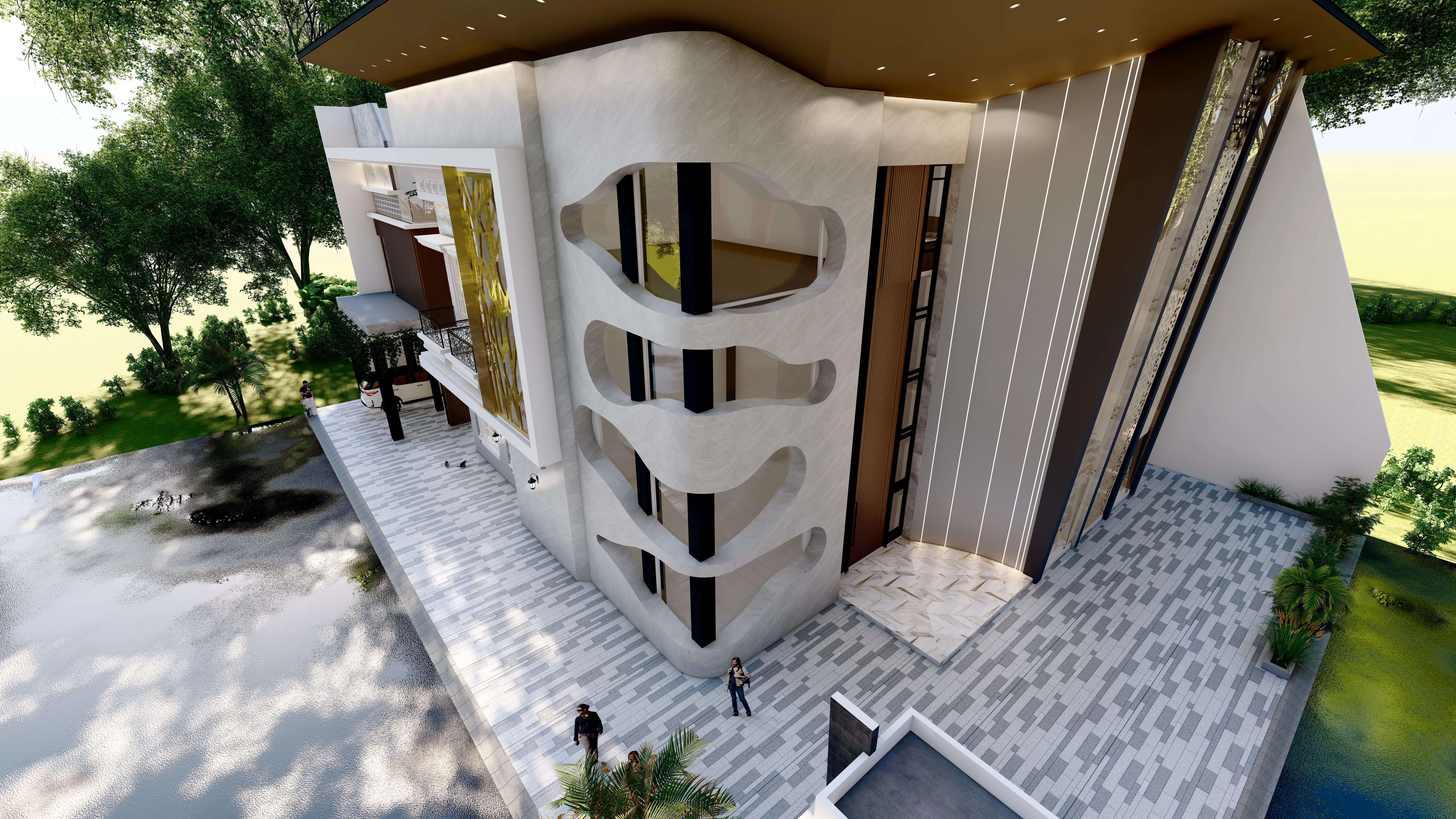 Gedung Biru Maswindo — Desain Bangunan 9